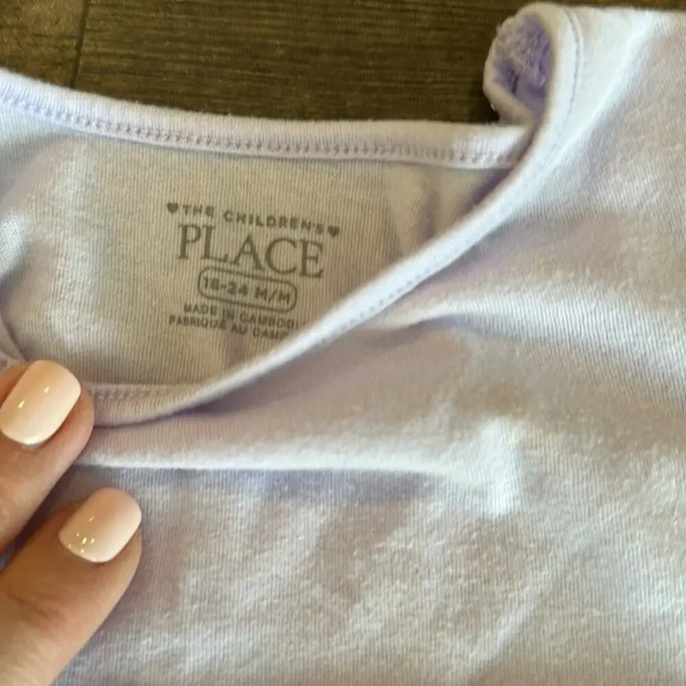 The Children's Place 18-24 Month Baby BUNDLE (2) Pastel Short Sleeve Peplum Tops